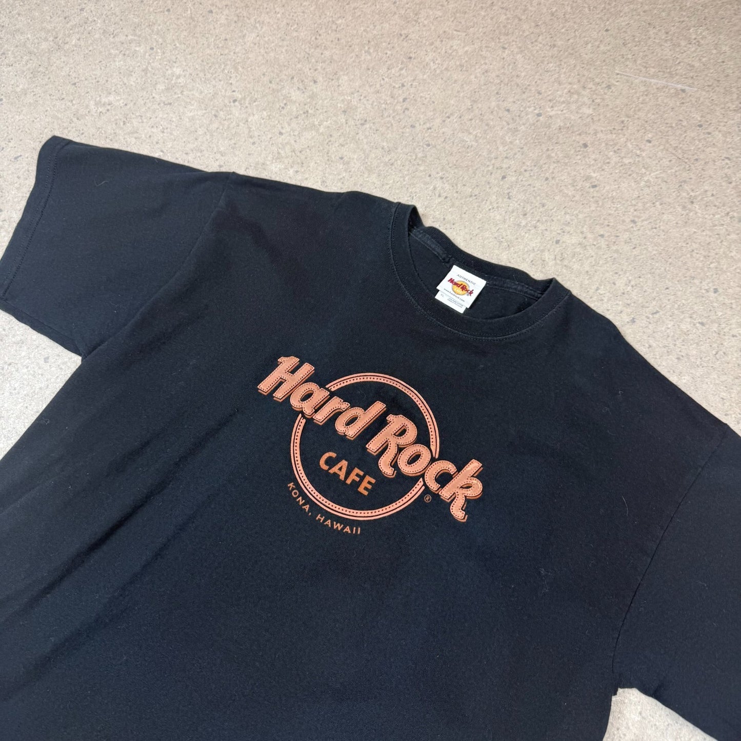 Hard Rock Cafe Konami Hawaii XL Black Colourway Embroidered Logo Boxy Fit