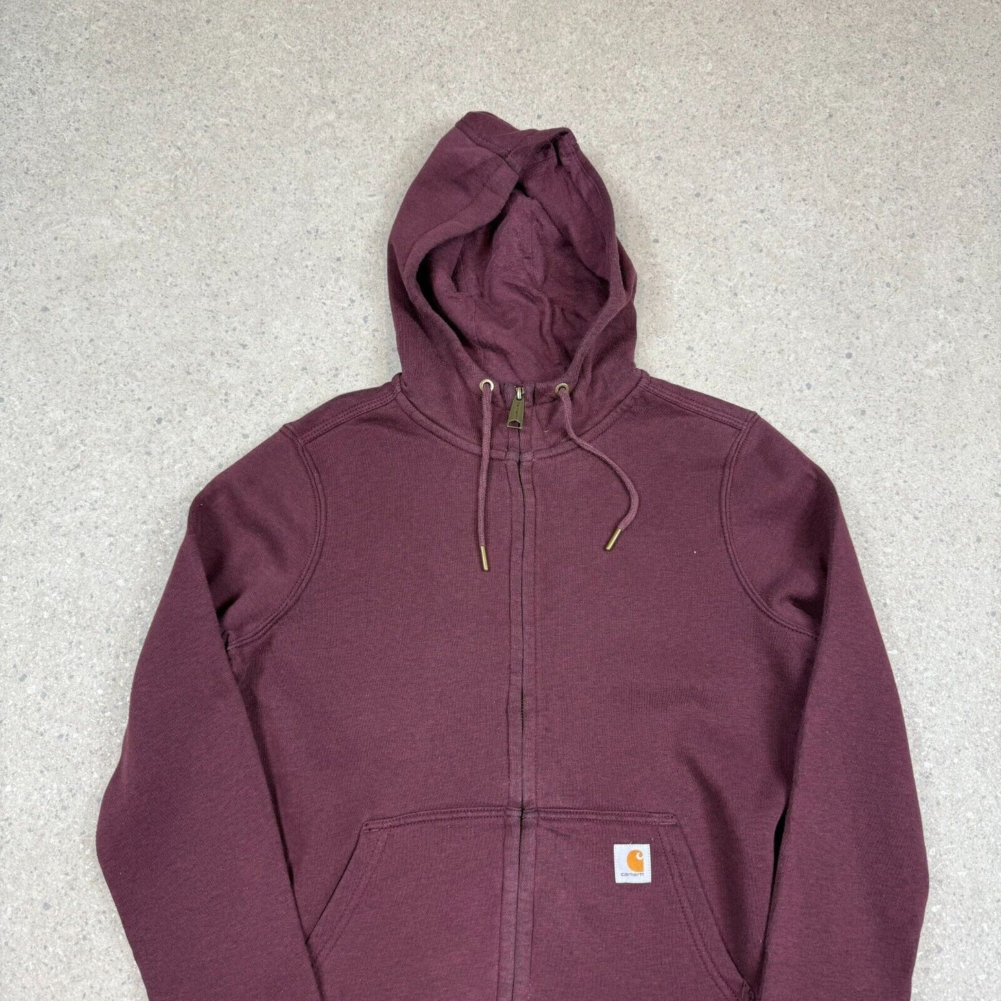 Carhartt Hoodie Small Burgundy Full Zip Hooded