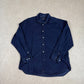 Hathaway Sport Cord Shirt  XL Navy Cotton Long Sleeve