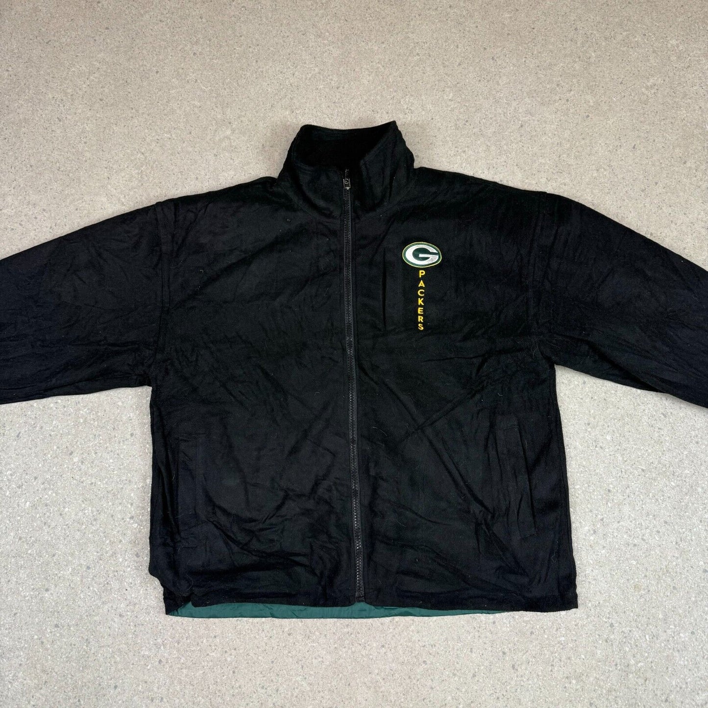 Pro Player Green Bay Packers Reversible Jacket XL Green Black