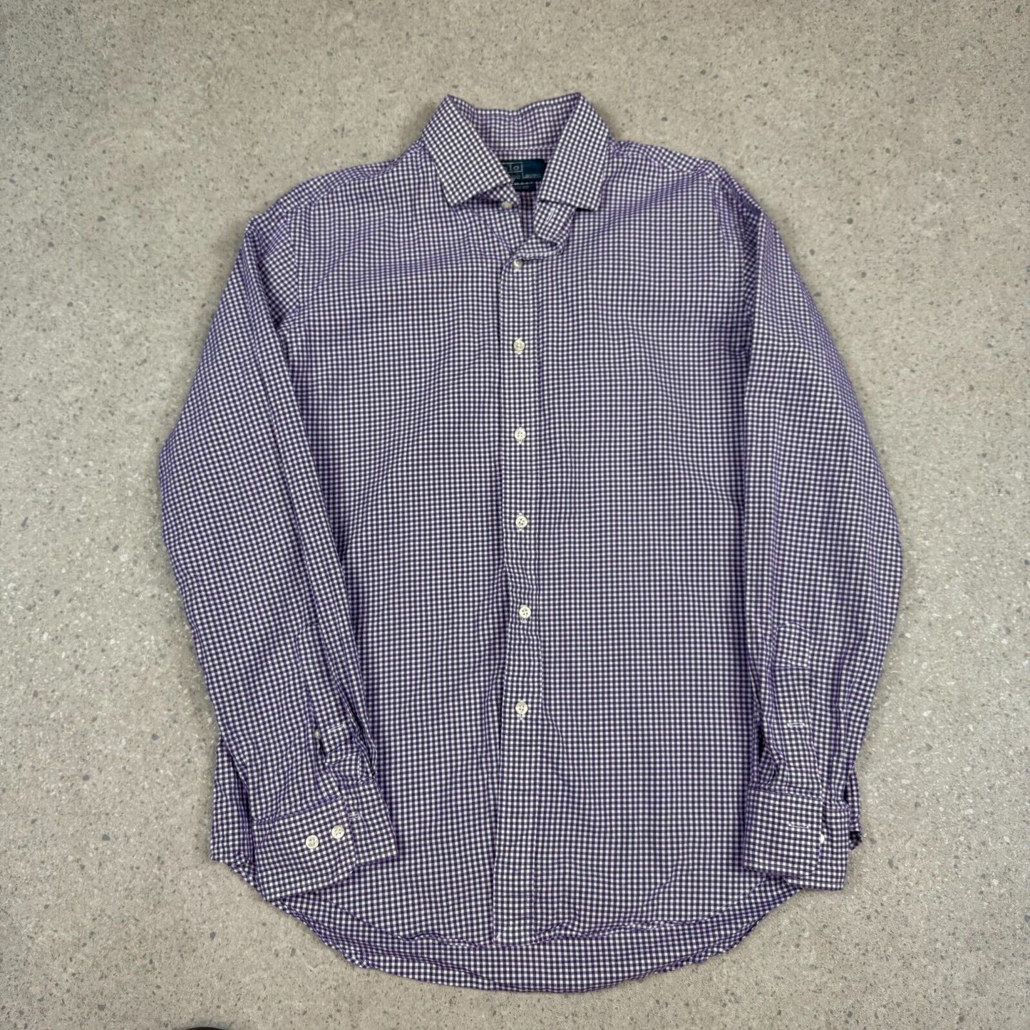 Polo Ralph Lauren Check Shirt Large Purple Classic Fit