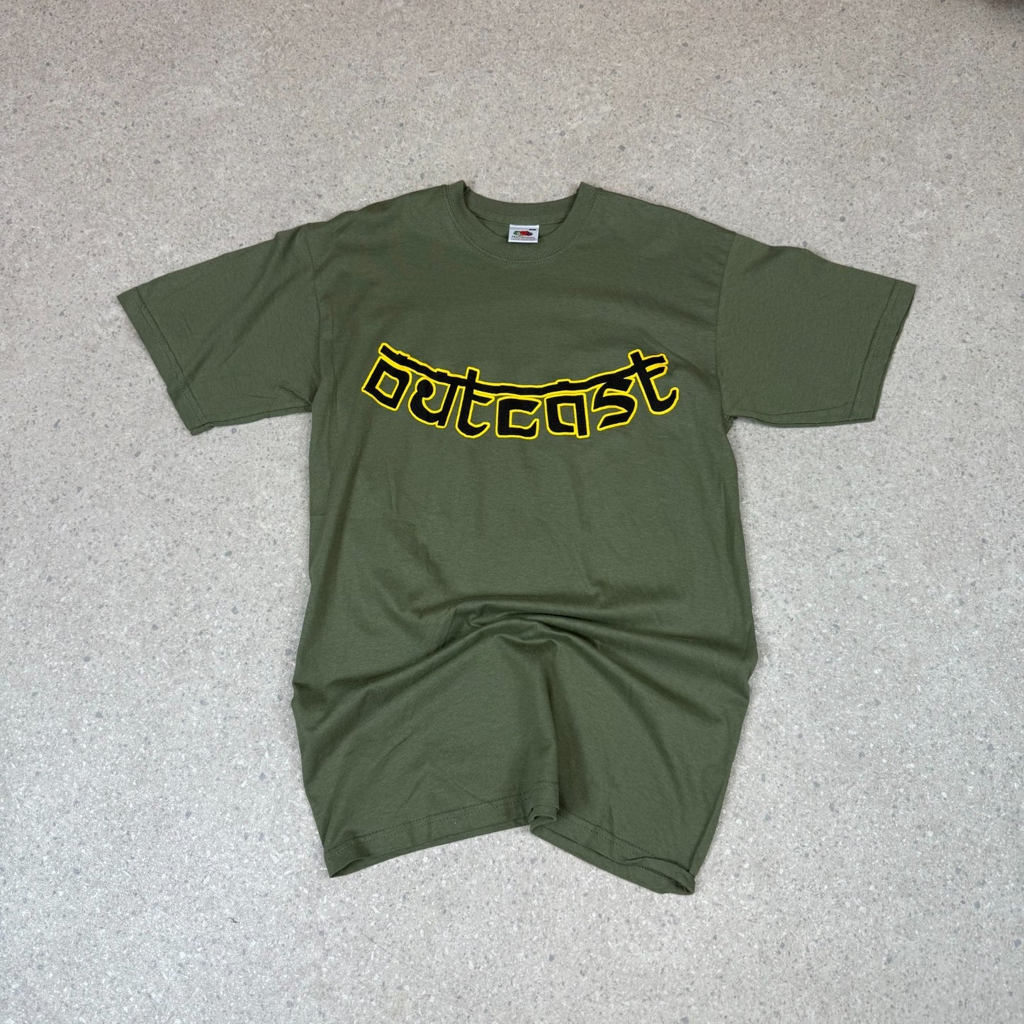 Outcast F*ck T shirt Small Green Colourway Vintage Short Sleeve