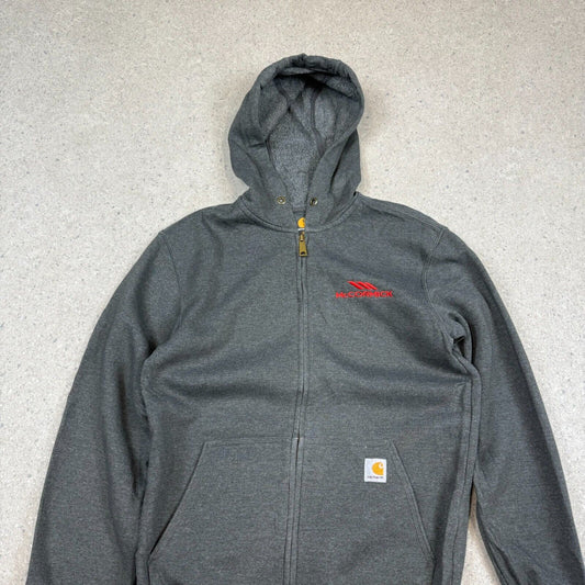 Carhartt Grey Hoodie Medium Zip Up Hooded