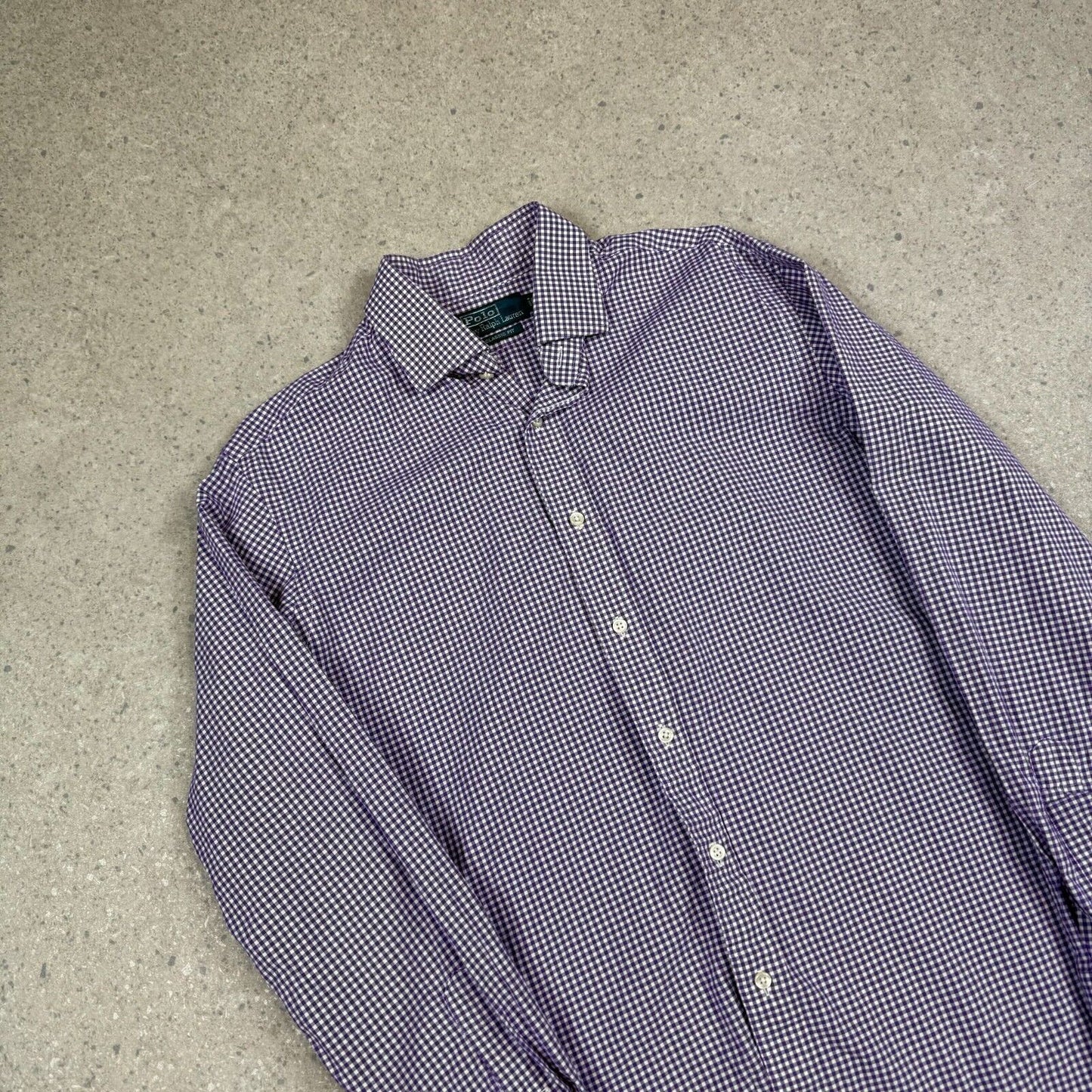 Polo Ralph Lauren Check Shirt Large Purple Classic Fit