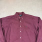 Ralph Lauren Shirt XL Burgundy Colourway Blare Embroidered Logo Cotton