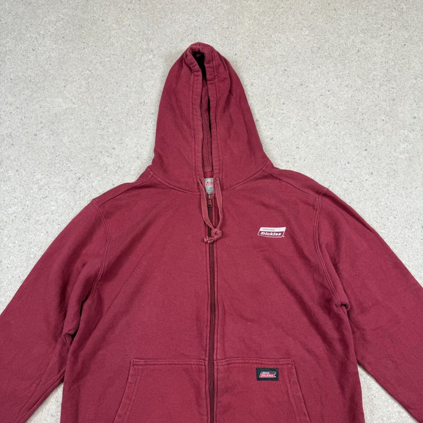 Dickies Zip Up Hoodie Medium Burgundy