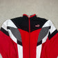 Puma Windbreaker Jacket Large Red Black Colourway Y2K Full Zip