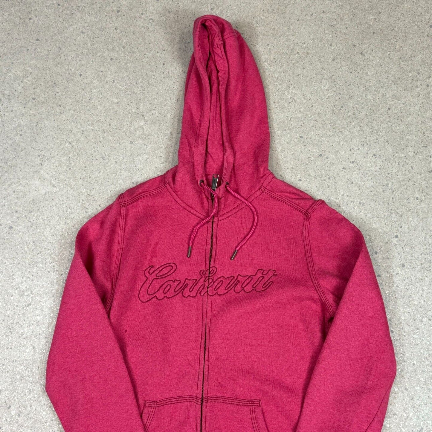 Carhartt Womens Hoodie Medium Pink Zip Up