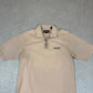 Timberland Polo Shirt Large Beige Colourway Embroidered Logo Short Sleeve