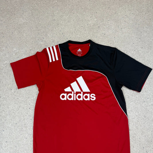 Adidas Clima Fit T Shirt S / M Red and Black Y2K
