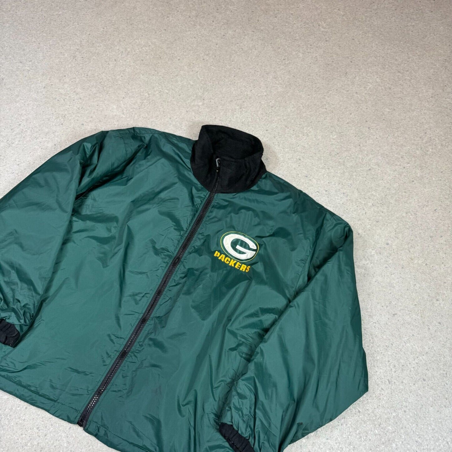 Pro Player Green Bay Packers Reversible Jacket XL Green Black