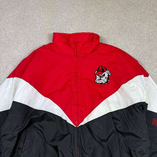 Vintage USA Jacket XL Red Black Bulldogs College
