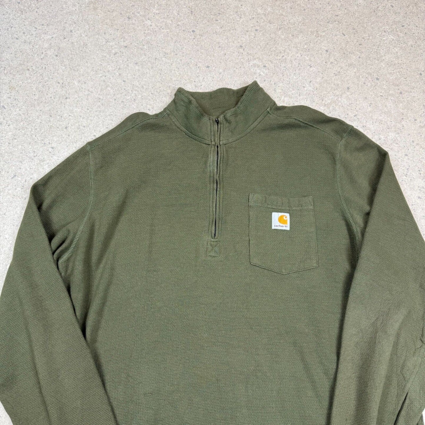 Carhartt 1/4 Zip Jumper XL Khaki Colourway