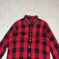 Ralph Lauren Shirt Medium Red / Black Soft Cotton Button Down Long Sleeve