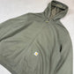 Carhartt Hoodie 2XL Loose Fit Moss Green Colourway Zip Up Fleece Lined