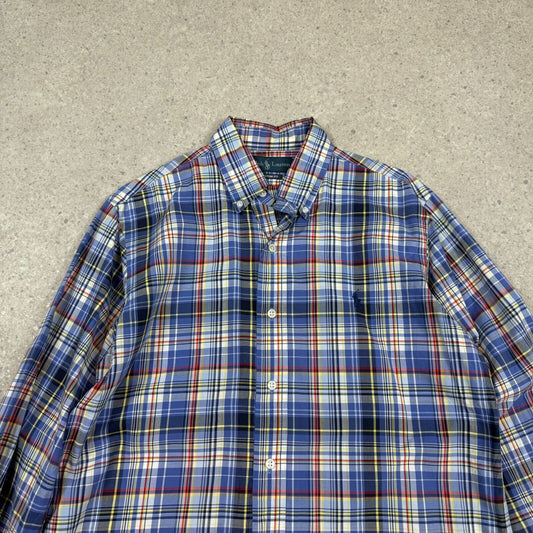 Ralph Lauren Check Shirt Medium Blue