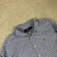 Ralph Lauren Shirt Medium Blue Slim Fit Check Long Sleeve
