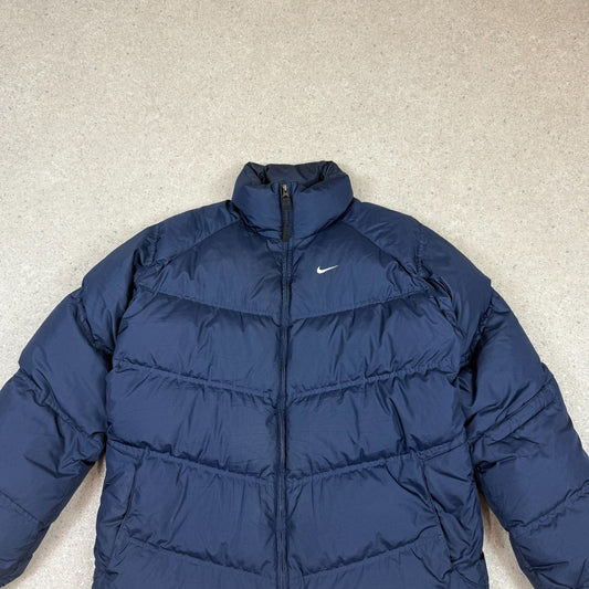 Nike Puffer Jacket Large Navy Colourway Silver Tag