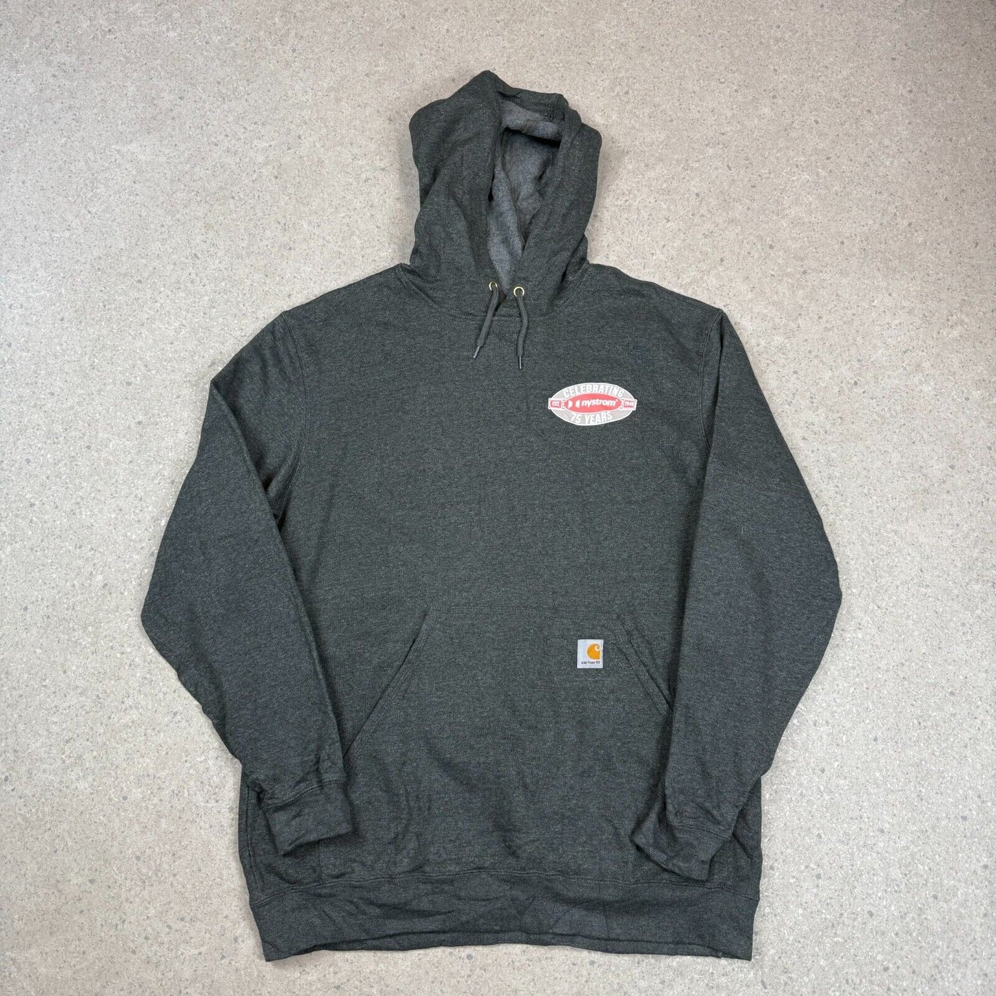 Carhartt Hoodie Grey Large Loose Fit Hooded Pocket