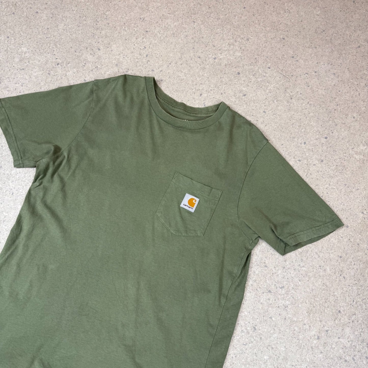Carhartt T Shirt Small Pocket Logo Green Colourway