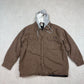 Dickies Shacket Large Brown Work Zip Hoodie Jacket Full Zip Lined Heavy Canvas