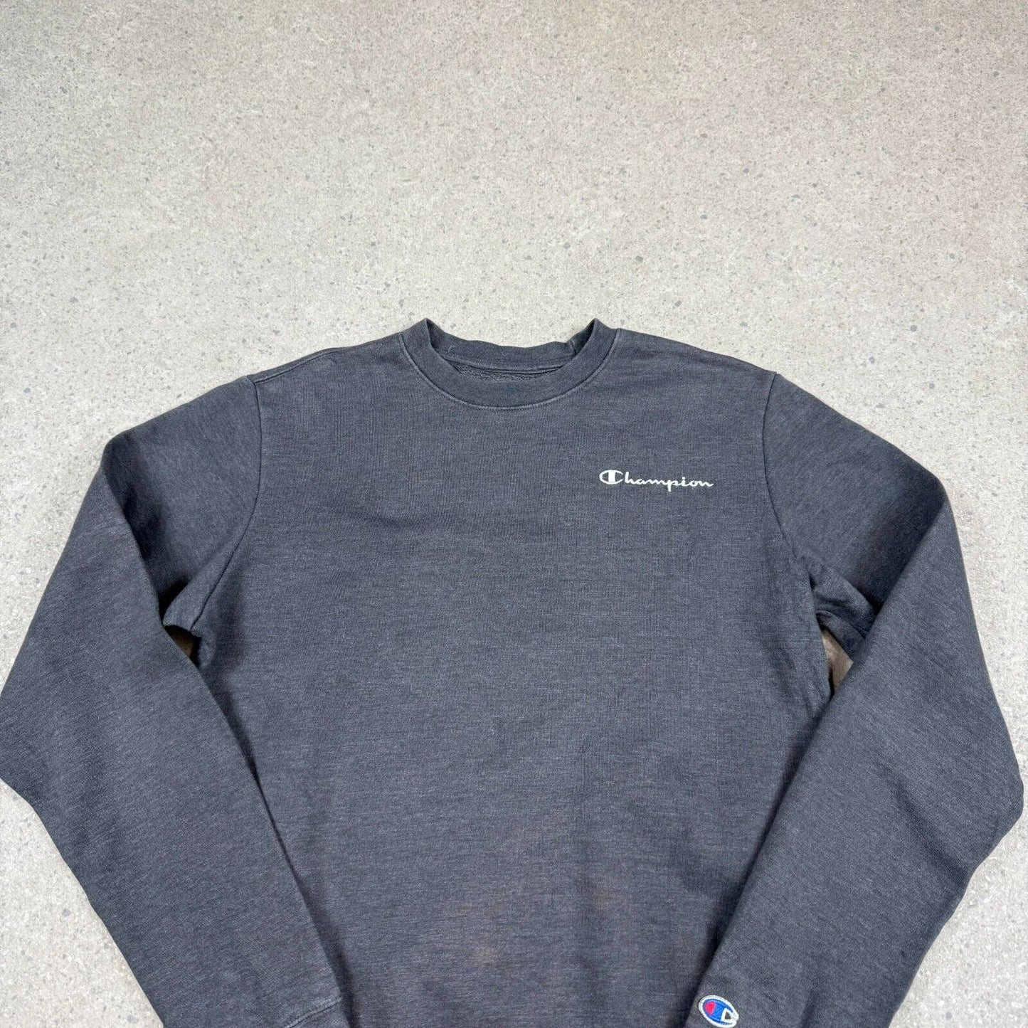 Champion Sweatshirt Small Embroidered Logo Cotton