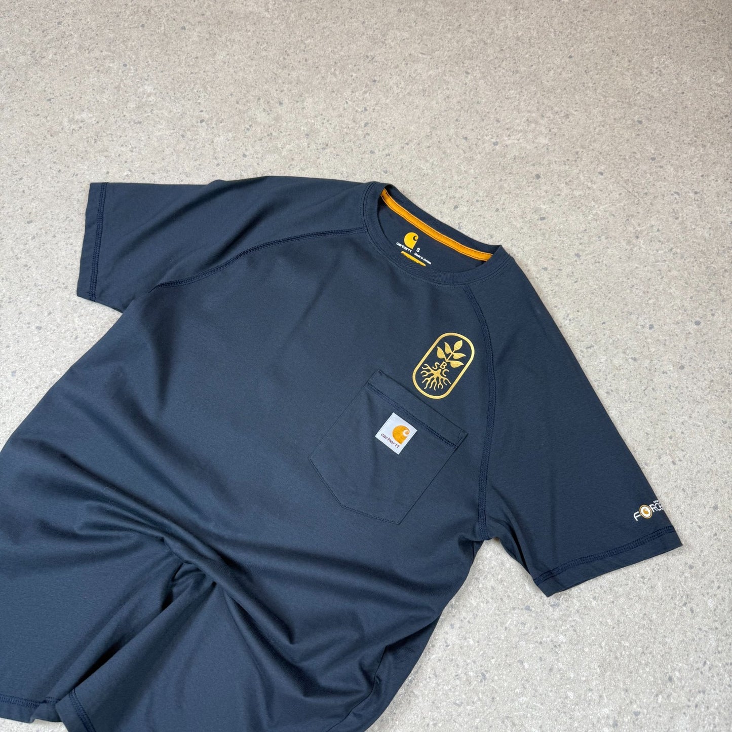 Carhartt Pocket Logo T Shirt Small Navy olourway Relaxed Fit