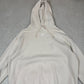 Nike centre Swoosh Hoodie Large Beige Embroidered Logo Boxy Fit Hooded