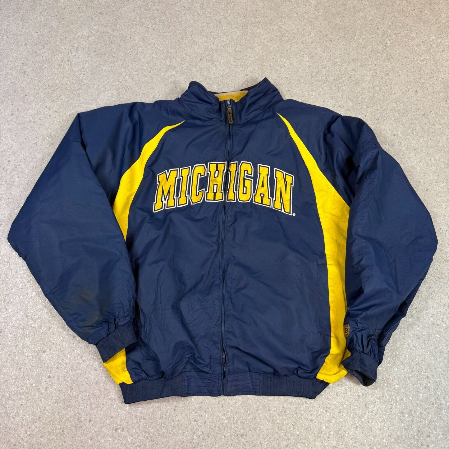 Michigan USA College Jacket 2XL Navy Yellow Waterproof