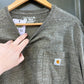 Carhartt T Shirt XL Khaki Speckled Colour Pocket Logo Relaxed Fit