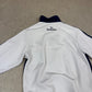 Real Madrid Track Top  Embroidered Logos All Over White / Navy Colourway Y2K