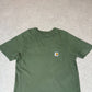 Carhartt T Shirt Small Pocket Logo Green Colourway