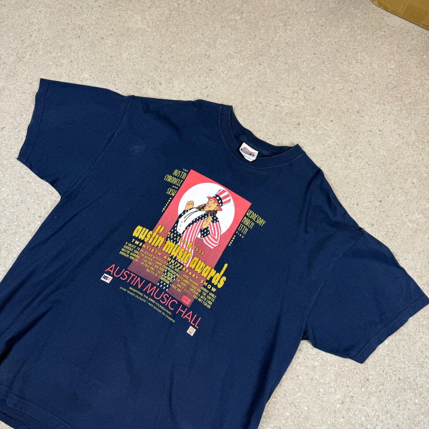 Austin Music Awards 2001 T Shirt XL Blue Hanes Relaxed Fit