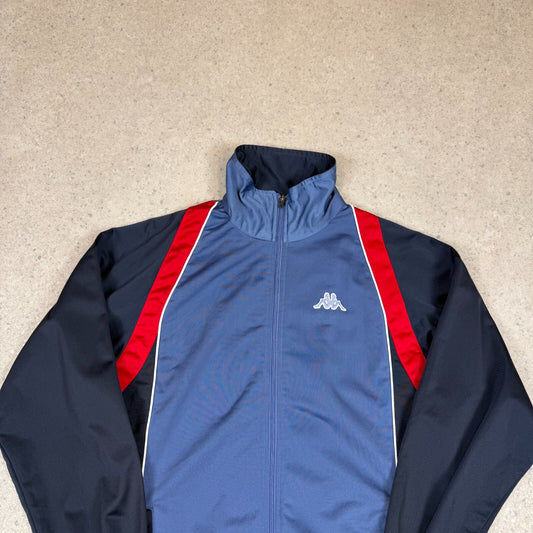 Kappa Track Top Medium Blue Red Colourway Embroidered Logo Y2K