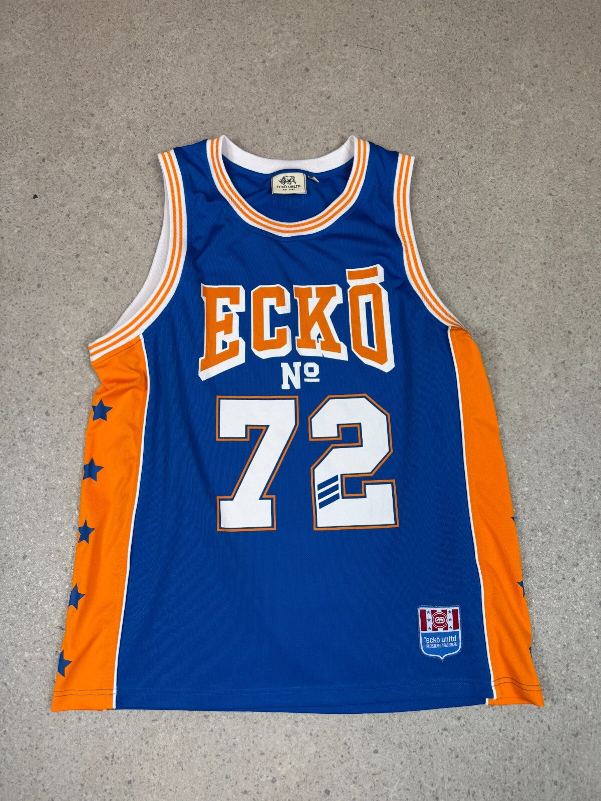 Echo Unlimited Basketball Jersey XL Orange Blue Y2K