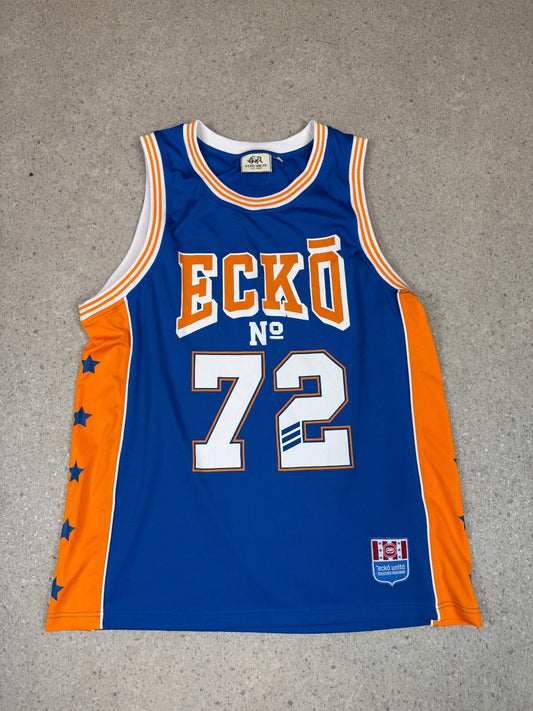 Echo Unlimited Basketball Jersey XL Orange Blue Y2K