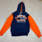 Denver Broncos Hoodie Medium Navy Orange NFL Embroidered Logo Y2K Football
