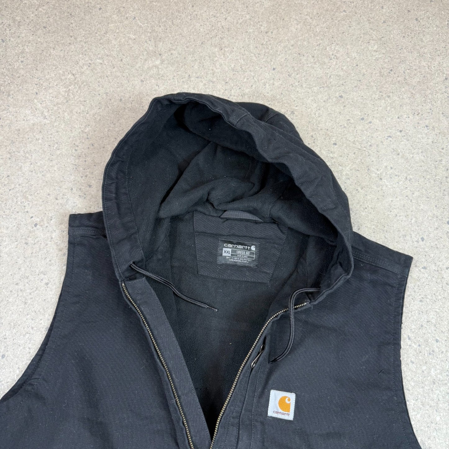 Carhartt Hooded Vest XLBlack Colourway Full Zip