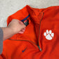 Nike 1/4 Zip Clemson Medium Orange Y2K