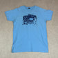 Diesel T Shirt L / XL Baby Blue Coloured Cool Graffiti Logo