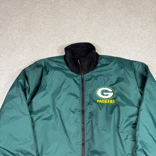 Pro Player Green Bay Packers Reversible Jacket XL Green Black