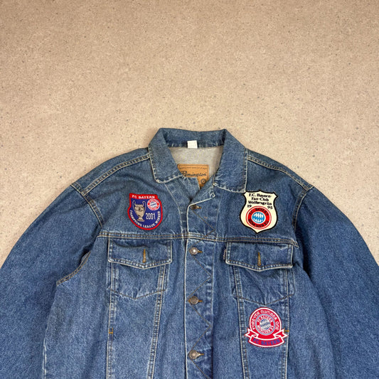 Bayern Jacket Large Blue Munich 2001 Champions League Winner Denim