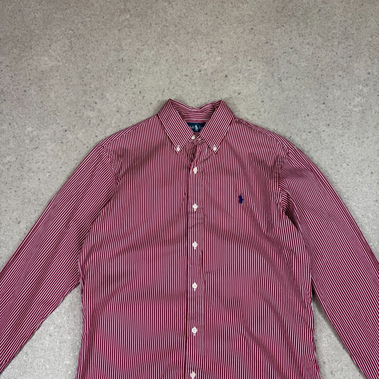 Ralph Lauren Shirt Medium Red Striped Colourway Long Sleeve