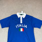 Italy Polo Shirt Large Spellout Logo 90s Italia Short Sleeve