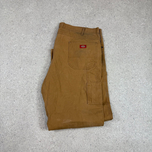 Dickies Carpenter Trousers 44x32 Tan Baggy Fit