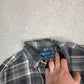 Ralph Lauren Flannel Shirt Large Cotton Grey Cream Colourway Embroidered Logo
