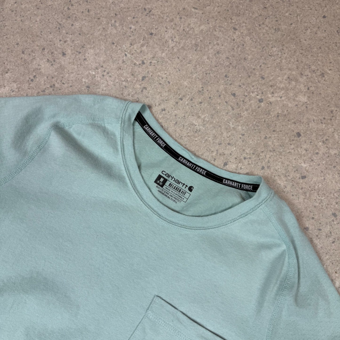 Carhattt T Shirt Medium Women’s Pocket Logo T Shirt Turquoise Colourway