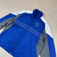 NFL Colts Windbreaker Jacket XL Blue Grey Embroidered Logo Zip Up