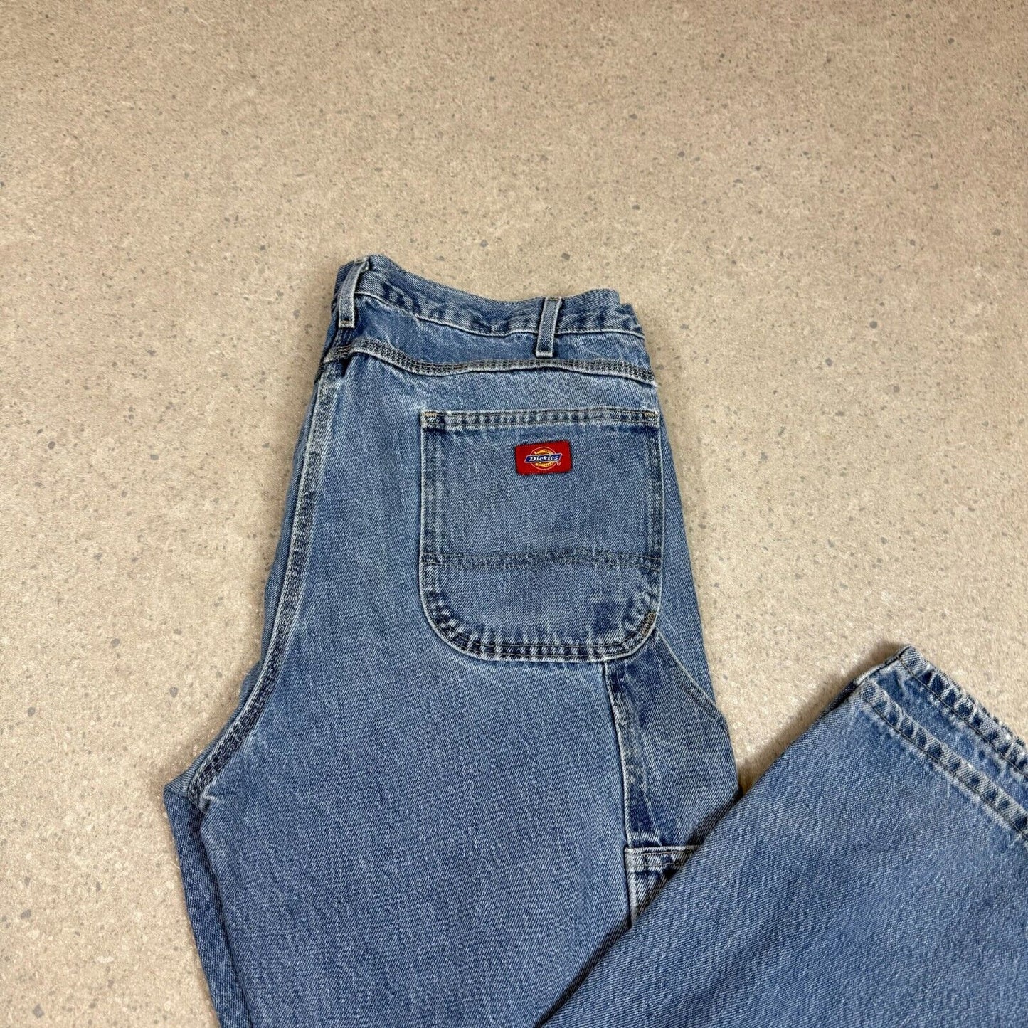 Dickies Jeans 38x32 Denim Blue Carpenter Baggy Fit
