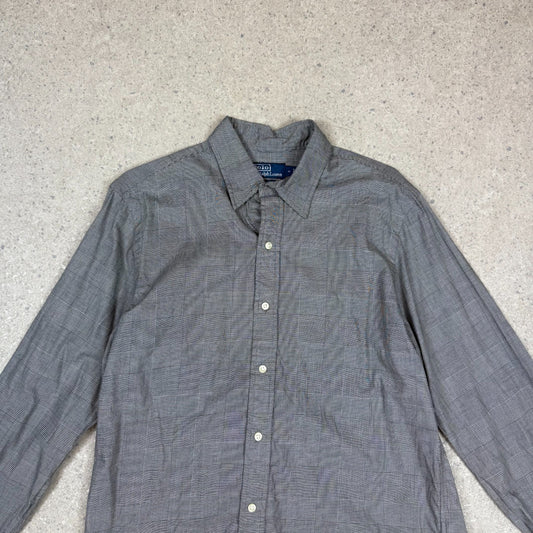 Ralph Lauren Shirt Medium Grey Check Pattern